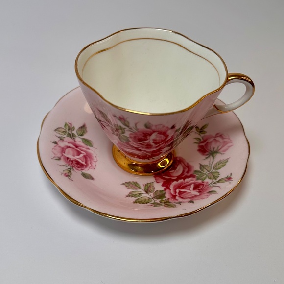 Windsor Bone China “Rosa Elegans” Pink Rose Teacup & Saucer • England 🌸 - Picture 5 of 6